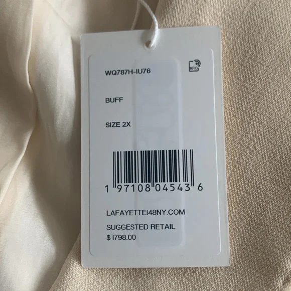 Lafayette 148 NY Wool-Blend Boyfriend Blazer Buff 2X NWT $1798 - Picture 7 of 7